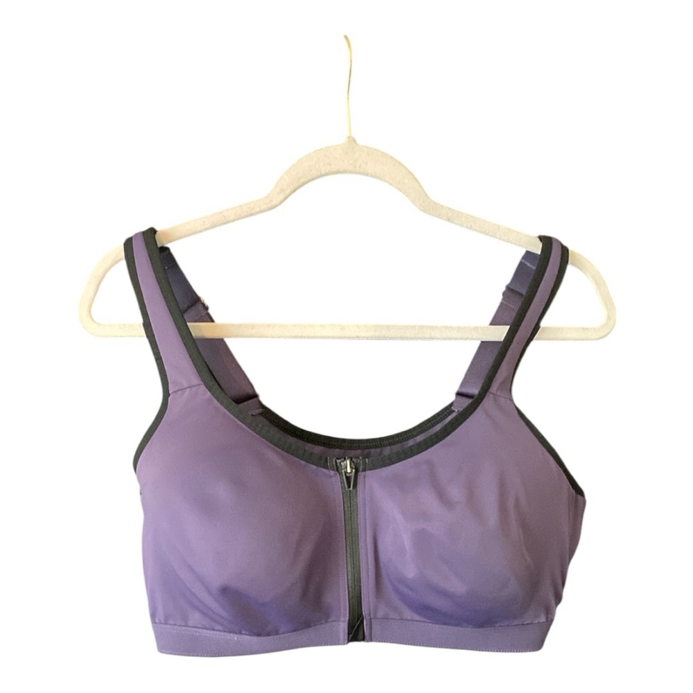 Victoria's Secret Purple Front-Zip Sports Bra
